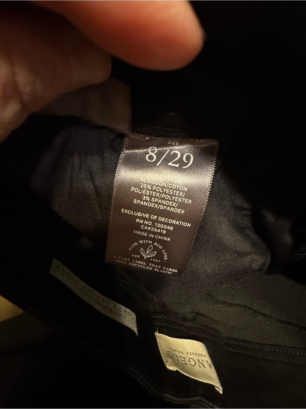 Angels Black Ankle Straight Jeans - Picture 6 of 6